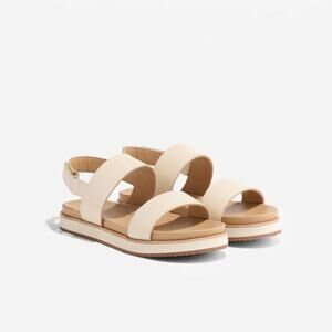 Nisolo Go-To Flatform Sandal 2.0 in Bone - size US 8